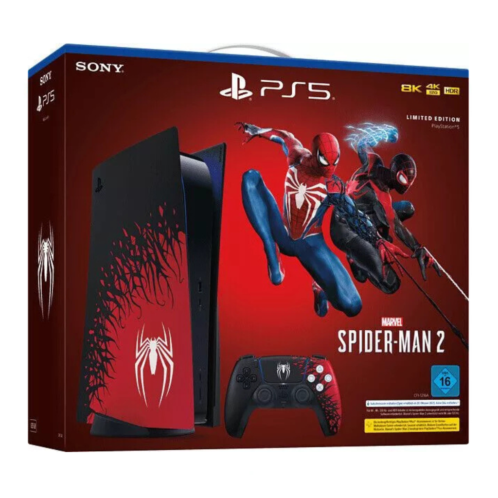 Console PS5 – Édition Standard + Marvel’s Spider-Man 2 (code dans la boîte)